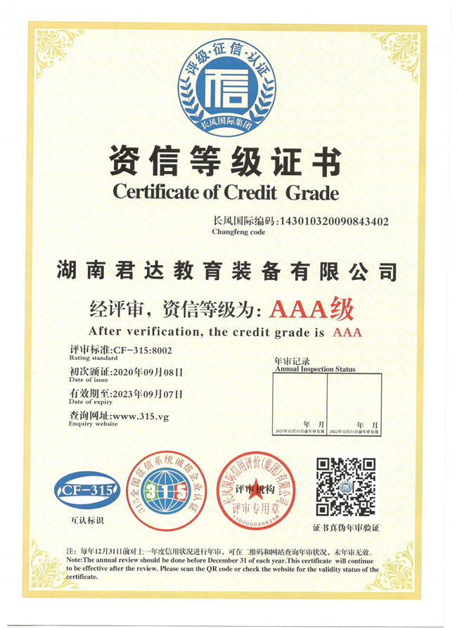 資信等級(jí)證書